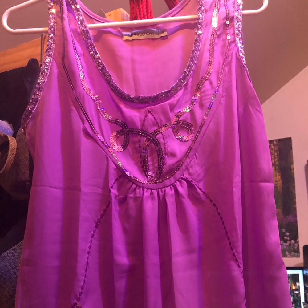 Sequined top.